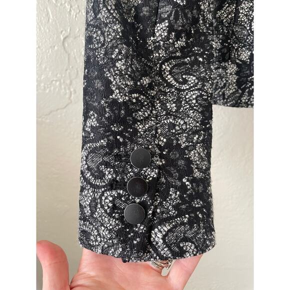 Banana Republic Lace Blazer Dark Romantic Corporate Office Executive Career Wear - Picture 3 of 10